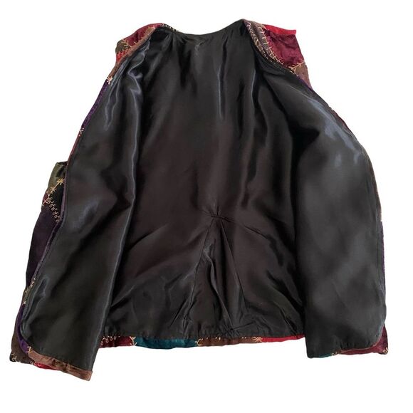 Vintage Patchwork Velvet Vest - Picture 3 of 4